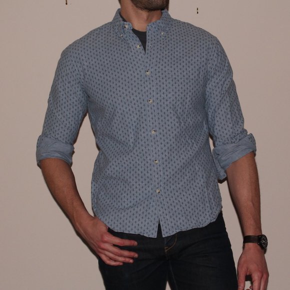 J. Crew Chambray Button Down Shirt - Picture 1 of 3